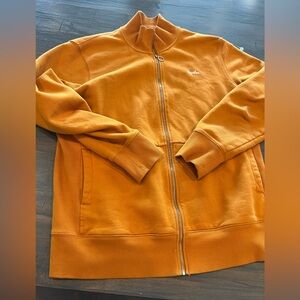 Rapha Embroidered Logo Men’s Cycling Sweatshirt, Golden, Orange Large Full Zip